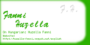 fanni huzella business card